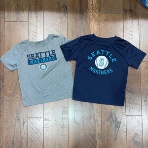 Genuine Merchandise Kids' Gray and Navy Seattle Mariners Baseball Tees - 2 Pack